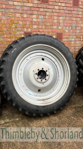 Set of 320/90 R50 rear and 270/95 R36 front rowcrop wheels and tyres, would suit Case 155