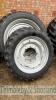 Set of 320/90 R50 rear and 270/95 R36 front rowcrop wheels and tyres, would suit Case 155 - 4