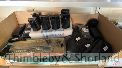 Various knife holsters and torch holsters