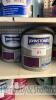 2 no 2.5L tins Johnstones paint, dark angel