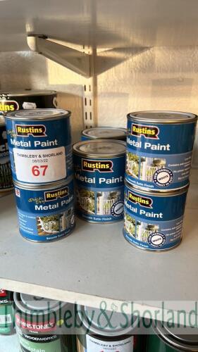 Rustins white metal paint - 2x 500ml, 4x 250ml