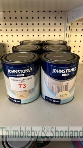 Johnstones paint 705ml - 4 no soft cream, 2 no oatcake