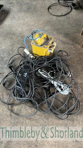 3kva tool transformer and assorted extension leads