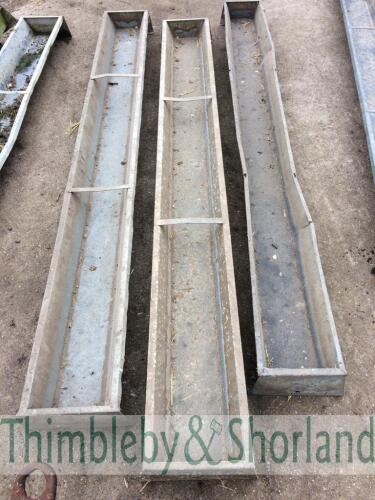 3 no 9' sheep feed troughs