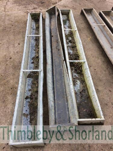 3 no 9' sheep feed troughs