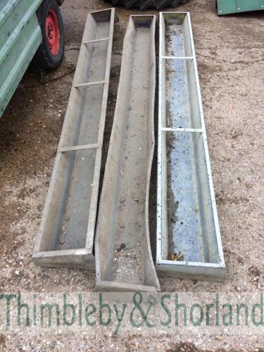 3 no 9' sheep feed troughs