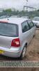 VOLKSWAGEN POLO FSI SE, EO03UTF Date of registration: 27/05/2003 1400cc,Manual Petrol, Silver Odometer reading at last MOT: 98,786 miles MOT expiry date: 30/01/2021 No key, V5 available Category C Insurance Loss. 24.03.2015 - 4