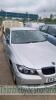 BMW 3181 ES, EK57UFZ Date of registration: 28/09/2007 1995cc, Petrol, Manual, Silver Odometer reading at last MOT: 149,296 miles MOT expiry date: 26/08/2022 No key, V5 available - 2