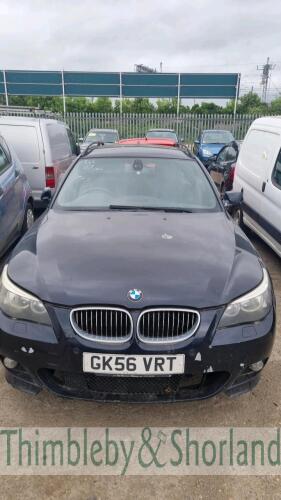 BMW 525D M SPORT TOURING, GK56VRT Date of registration: 05/09/2006 2494cc, Diesel, Manual, Black Odometer reading at last MOT: 198,233 miles MOT expiry date: 03/02/2022 No key, V5 available