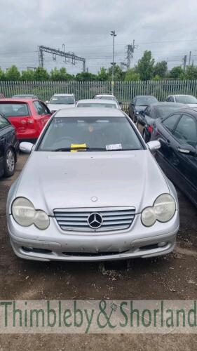 MERCEDES C180 KOMPRESSOR SE AUTO,MF53FGM Date of registration: 07/10/2003 1796cc, Petrol, Auto, Silver Odometer reading at last MOT: 51,549 miles MOT expiry date: 12/09/2022 No key, V5 available