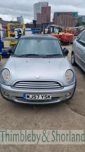 MINI COOPER - MJ57 YSK Date of registration: 23.11.2007 1598cc, petrol, manual, silver Odometer reading at last MOT: 119,473 miles MOT expiry date: 22.11.2020 No key, V5 available