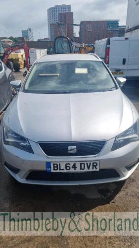 SEAT LEON SE TECHNOLOGY TDI, BL64DVR Date of registration: 22/12/2014 1968cc, Diesel, Manual, Silver Odometer reading at last MOT: 123,162 miles MOT expiry date: 18/05/2022 No key, V5 available