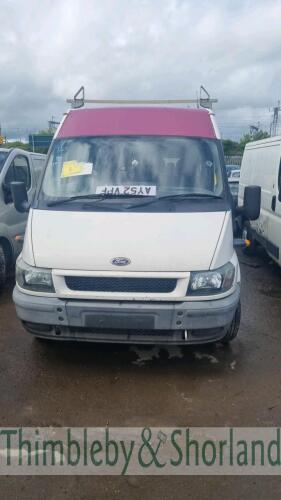 FORD TRANSIT,AY52VPF Date of registration: 11/11/2002 2402cc, Diesel, Manual, Maroon Odometer reading at last MOT: 72,431 miles MOT expiry date: 31/08/2021 No key, V5 available