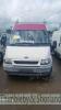 FORD TRANSIT,AY52VPF Date of registration: 11/11/2002 2402cc, Diesel, Manual, Maroon Odometer reading at last MOT: 72,431 miles MOT expiry date: 31/08/2021 No key, V5 available