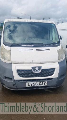 PEUGEOT BOXER 330 SWB, LV56XAY Date of registration: 08/12/2006 2198cc, Diesel, Manual, White Odometer reading at last MOT: 110,623 miles MOT expiry date: 16/12/2021 No key, V5 available Category C insurance loss 07.06.2017 Category S insurance loss 30.1