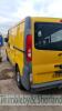 VAUXHALL VIVARO 2900 CDTI SWB,EX58BJZ Date of registration: 04/09/2008 1995cc, Diesel, Manual, Yellow Odometer reading at last MOT: 156,497 miles MOT expiry date: 22/08/2022 No key, V5 available - 5