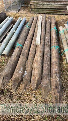 6 strainer posts approx 9ft