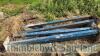 5 metal box section posts approx 7ft 2in