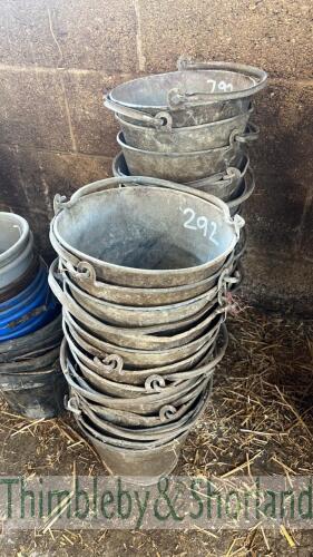 24 metal buckets