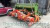 Amazone RPD 301 3m close spacing seed drill c/w following harrow, press wheels, markers, tramline equipment, hopper extension mounted on Kuhn HA3000 reciprocating harrow, both 1996 - 9