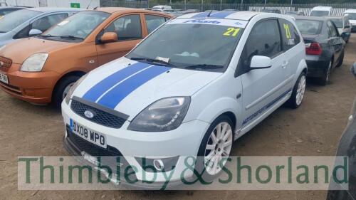 FORD FIESTA ST - DX08 WPO Date of registration: 05.03.2008 1999cc, petrol, manual, white Odometer reading at last MOT: 127,045 miles MOT expiry date: 12.12.2021 No key, V5 available