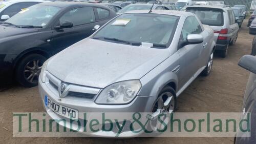 VAUXHALL TIGRA EXCLUSIV - FH07 BYD Date of registration: 10.07.2007 1364cc, petrol, manual, silver Odometer reading at last MOT: 77,139 miles MOT expiry date: 08.01.2022 No key, V5 available