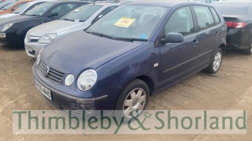 VOLKSWAGEN POLO TWIST - OY05 NHO Date of registration: 15.03.2005 1390cc, manual, petrol, blue Odometer reading at last MOT: 141111 miles MOT expiry date: 22.04.2022 No key, V5 available