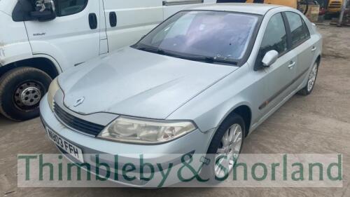 RENAULT LAGUNA DY-MIQUE DCI 120HP - NU03 FFH Date of registration: 25.03.2003 1870cc, diesel, manual, grey Odometer reading at last MOT: 141398 miles MOT expiry date: 04.10.2021 No key, V5 available