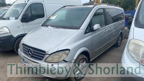 MERCEDES VIANO CD12.2 AMB LONG A, LG54CKD Date of registration: 01/09/2004 232cc, Diesel, Auto, Silver Odometer reading at last MOT: 218,501 miles MOT expiry date: 31/08/2021 No key, V5 available