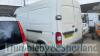 VAUXHALL MOVANO 3500 CDTI MWB, ML59MZF Date of registration: 30/11/2009 2464cc, Diesel, Manual, White Odometer reading at last MOT: 166,304 miles MOT expiry date: 28/11/2022 No key, V5 available - 2