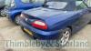 MG - FP02 DYU Date of registration: 11.06.2002 1796cc, petrol, manual, blue Odometer reading at last MOT: 97620 miles MOT expiry date: 08.06.2022 No key, V5 available - 3