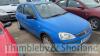 VAUXHALL CORSA LIFE TWINPORT, EF53WXA Date of registration: 30/01/2004 998cc, Petrol, Manual, Blue Odometer reading at last MOT: 51,148 miles MOT expiry date: 08/10/2020 No key, V5 available - 4