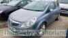 VAUXHALL CORSA DESIGN - SE57 HNU Date of registration: 08.07.2021 1364cc, petrol, manual, silver Odometer reading at last MOT: 96341 MOT expiry date: 08.07.2021 No key, V5 available