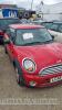 MINI ONE - LC58 KWX Date of registration: 1.12.2008 1397cc, petrol, manual, red Odometer reading at last MOT: 107,240 miles MOT expiry date: 29.12.2021 No key, V5 available - 2