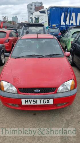 FORD FIESTA FREESTYLE - HV51 TGX Date of registration: 07.09.2001 1242cc, petrol, manual, red Odometer reading at last MOT: 102044 miles MOT expiry date: 30.04.2022 No key, V5 available