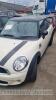 MINI COOPER S - FW10 BTU Date of registration: 23.07.2010 1598cc, Petrol, Manual, White Odometer reading at last MOT: 58949 miles MOT expiry date: 08.03.2023 No key, V5 available - 3