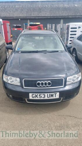 AUDI A4 SE AUTO - GK53 UMT Date of registration: 10.09.2003 1984cc, petrol, auto, black Odometer reading at last MOT: 140,988 miles MOT expiry date: 11.03.2022 No key, V5 available