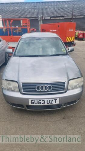 AUDI A6 1.9 TDI SE - GU53 UZT Date of registration: 26.09.2003 1896cc, diesel, variable 1 speed auto, grey Odometer reading at last MOT: 234,498 miles MOT expiry date: 05.03.2021 No key, V5 available