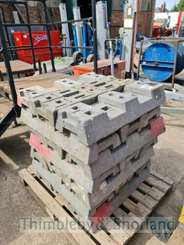 Pallet of Heras fence feet