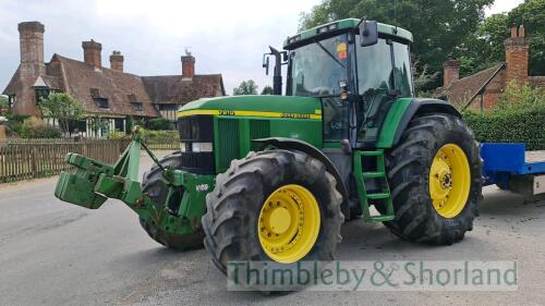 John Deere 7810 tractor (1999) 7341 hrs, T438 KRT Front linkage, front weights, 40K, comes with link arms