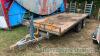 Twin axle beaver tail trailer