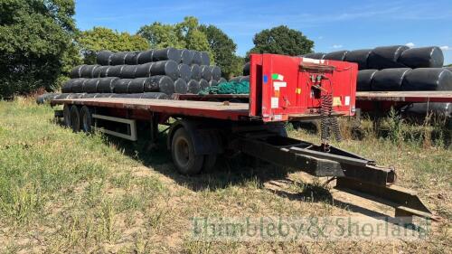 Montecron 45ft tri axle flat bed trailer with dolly