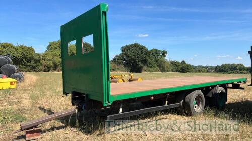 Twin axle 25ft flat bed bale trailer