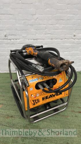 JCB beaver hydraulic pack, hose, gun and point