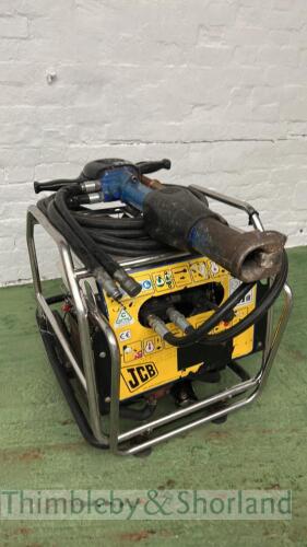 JCB hydraulic pack, hose, gun and point