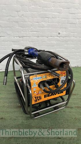 JCB beaver hydraulic pack, hose, gun and point