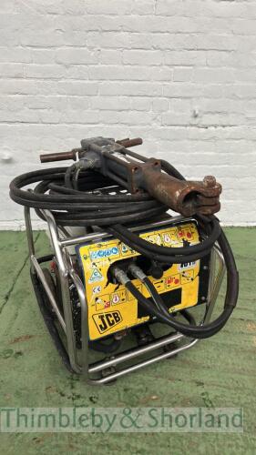 JCB hydraulic pack, hose, terex gun and point