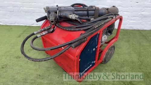 Hycon HPP09 hydraulic pack, hose & gun