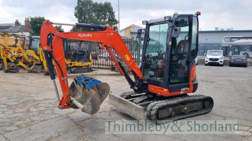 Kubota U27-4 mini digger (2015) 2771 hrs