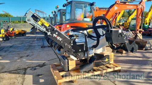 Simex TA300 wheel saw with conveyor attachment (2018) Unused. With tool Kit and spare cutters - fits skidsteer loader